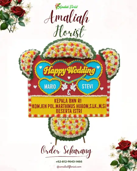 Papan Bunga Pernikahan Maitara Utara